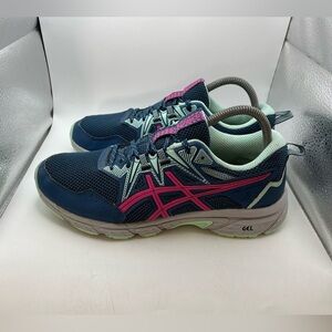 ASICS Gel Venture 8 womens blue sneakers size 9 WIDE